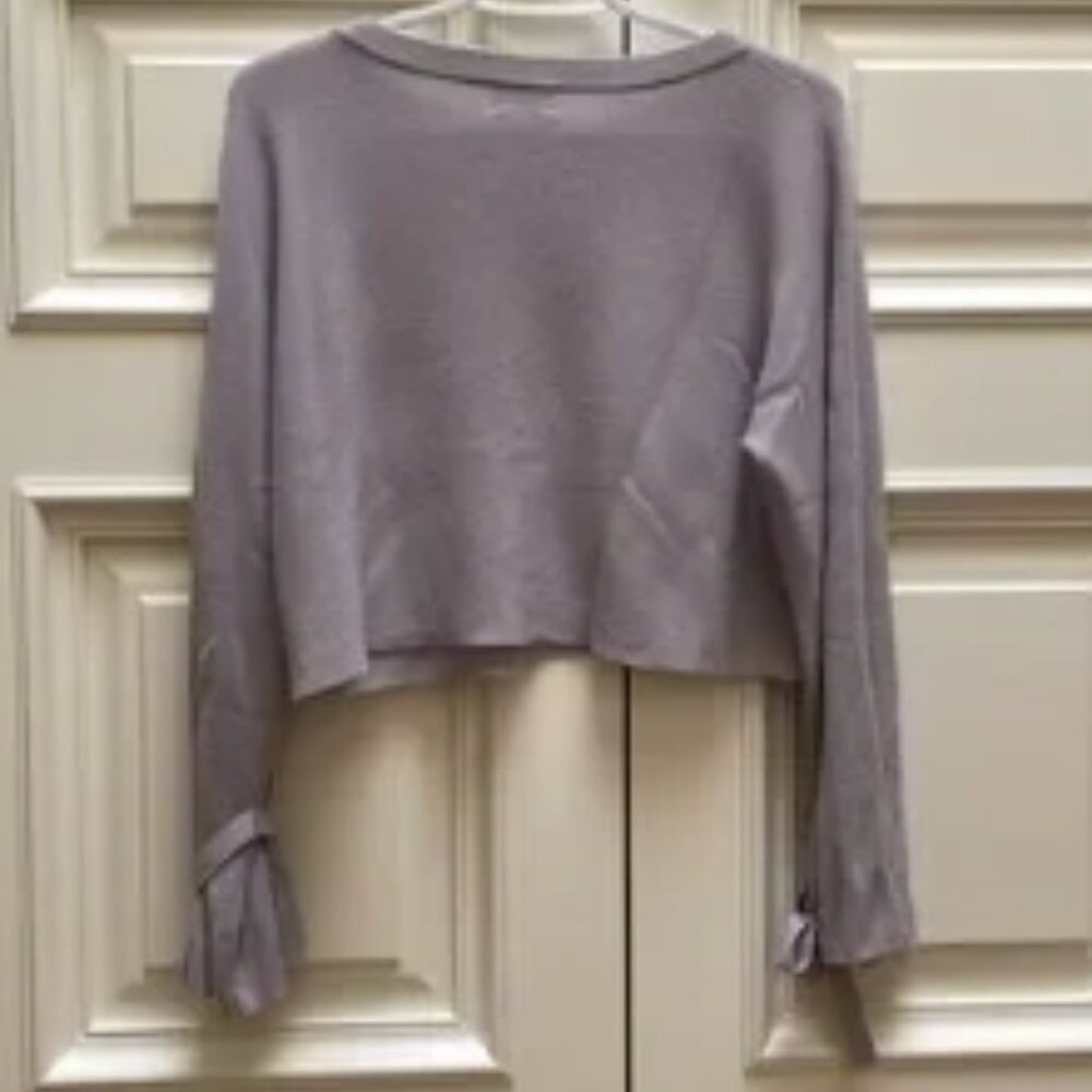 Aritzia Wilfred Cropped Sweater with tie sleeves